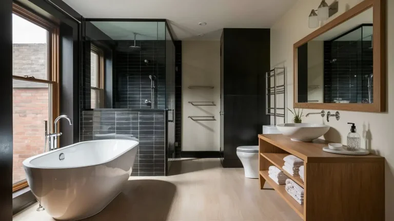 grande salle de bain rénové